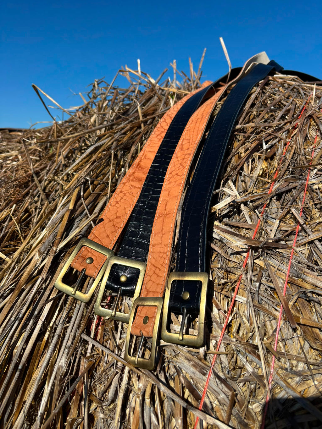 Cinto de Cuero Croco - Hebilla Rectangular